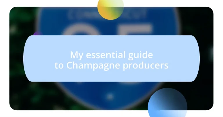 My essential guide to Champagne producers